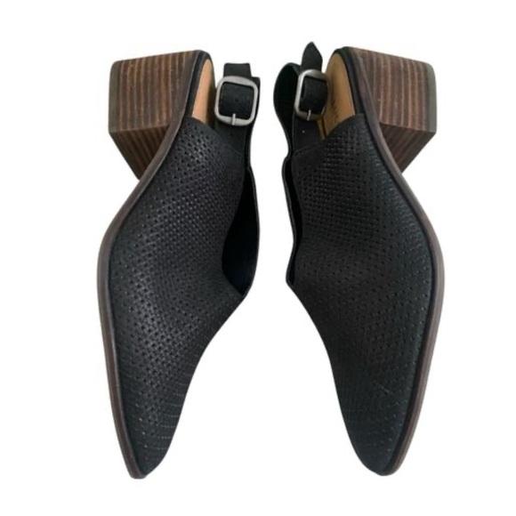 Shoes - Leather Lucky Brand Lideton Slingback Black Mules
